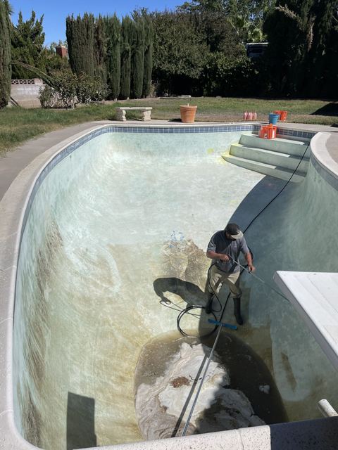 Pool acid wash